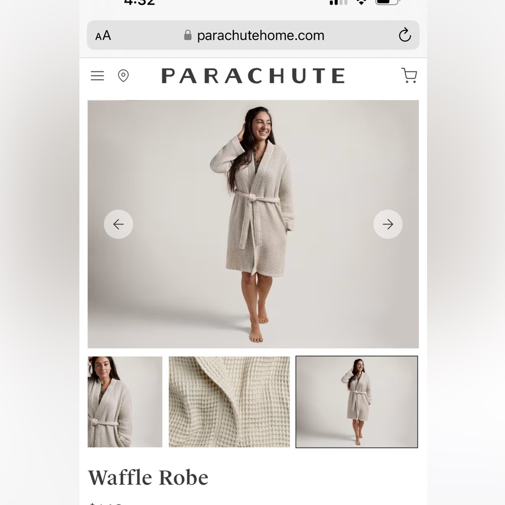 Parachute waffle robe tan